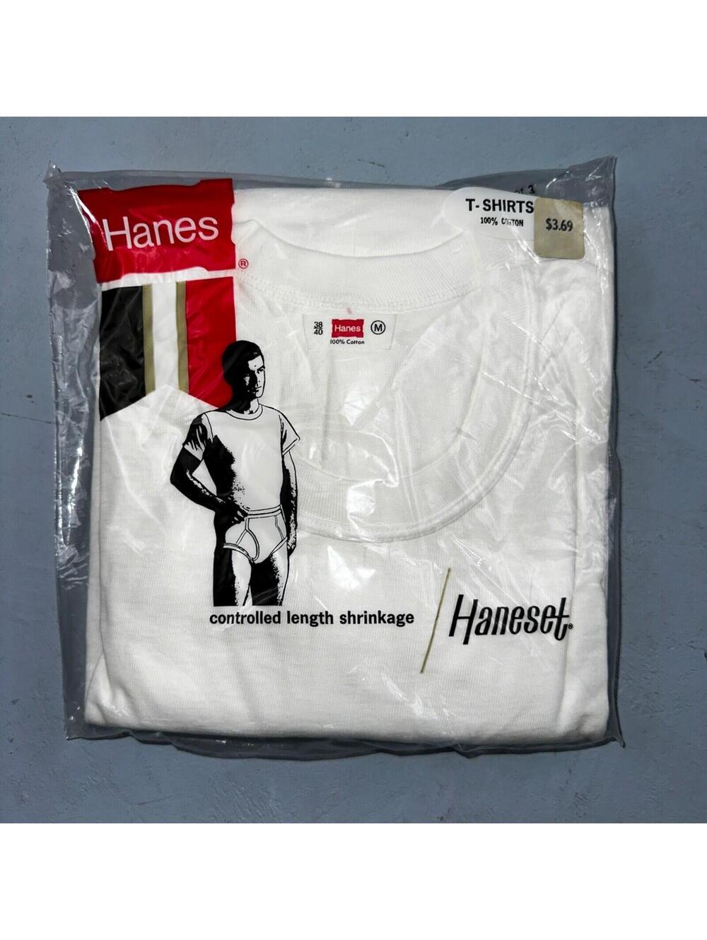 1960s Hanes Vintage White Blank T Shirt Mens Rockabilly Lot Of 3 Pack 60s 50s